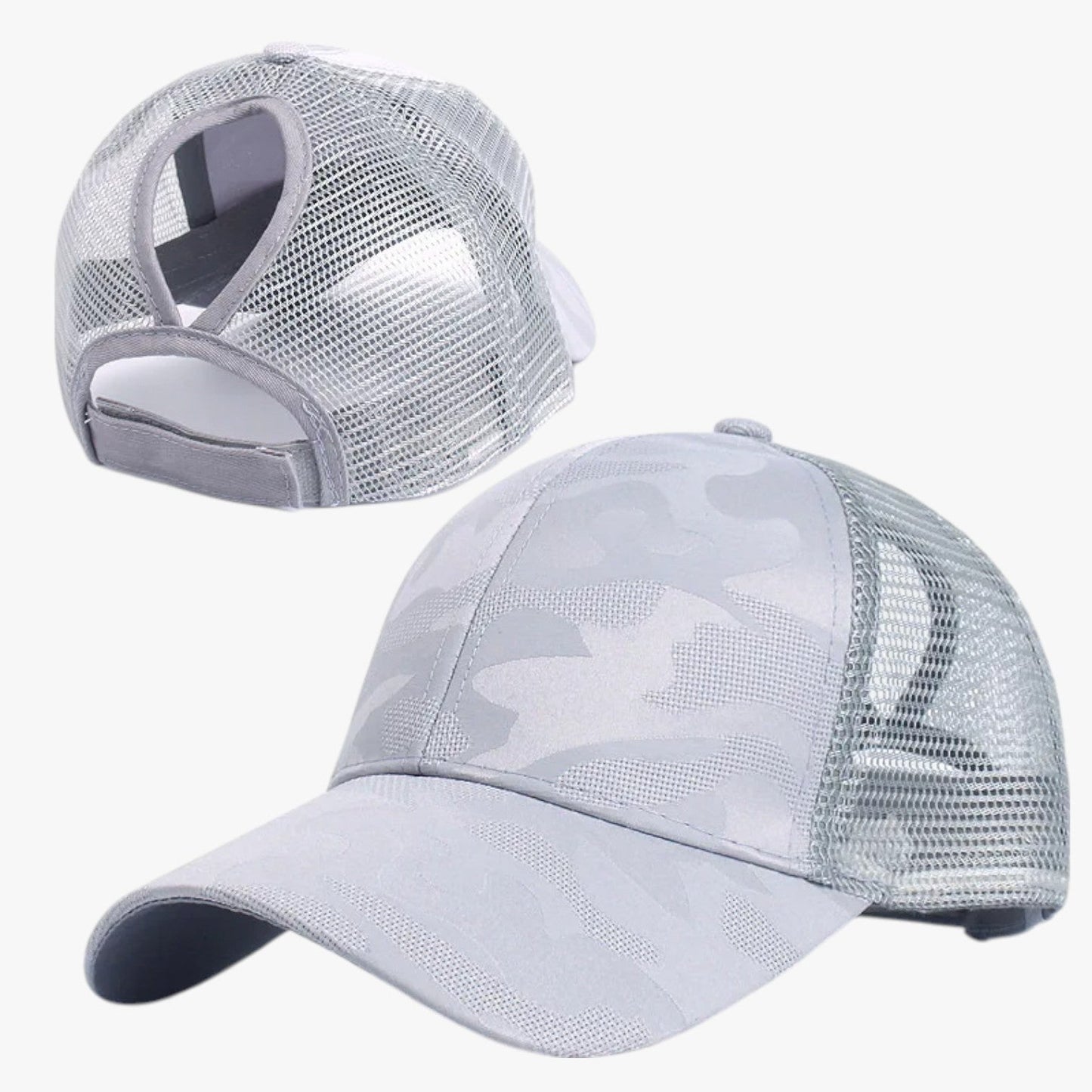 Blaire | Sommerhut in Camouflage mit Netz und Dutt