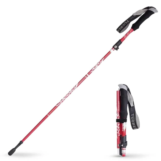 Trek Aid | Premium Automatischer Teleskop-Wanderstock