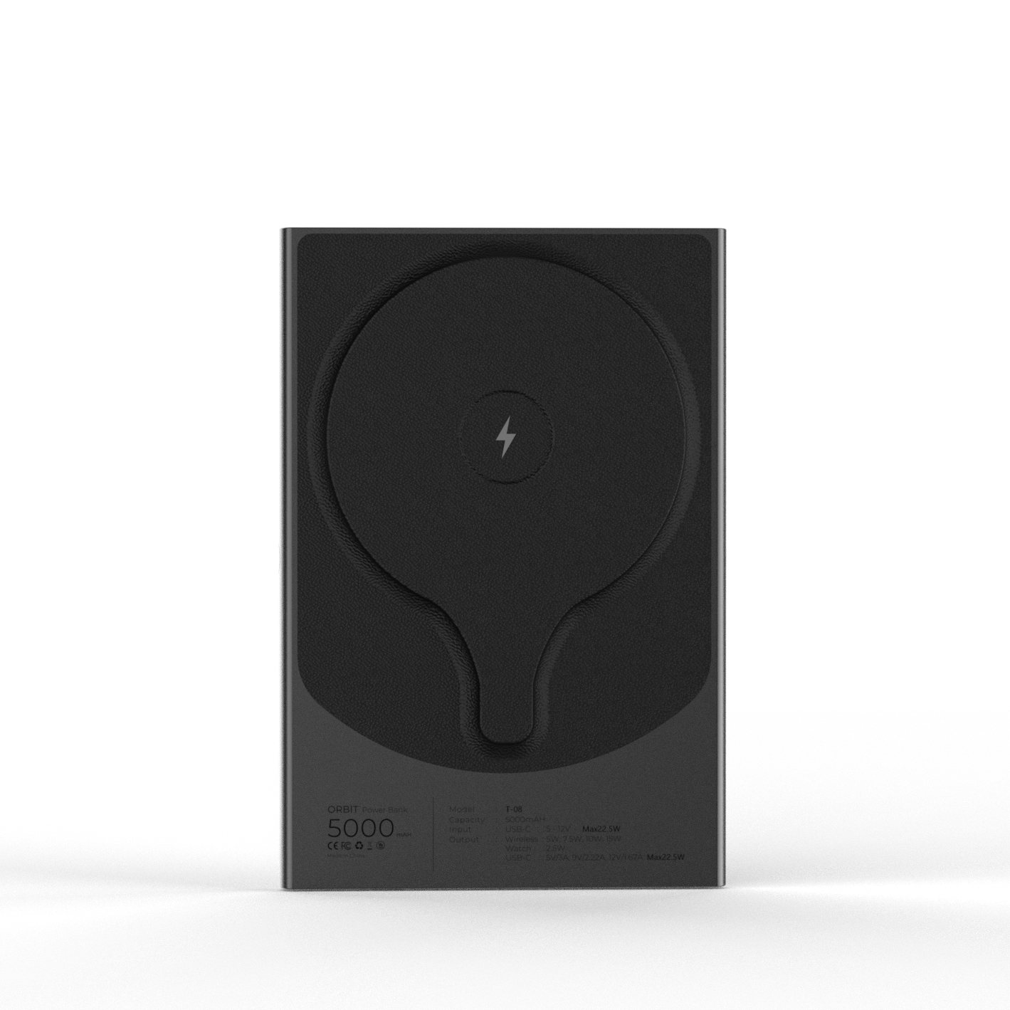 Ultra-Dünne Tragbare Powerbank Mit Eingebautem Datenkabel