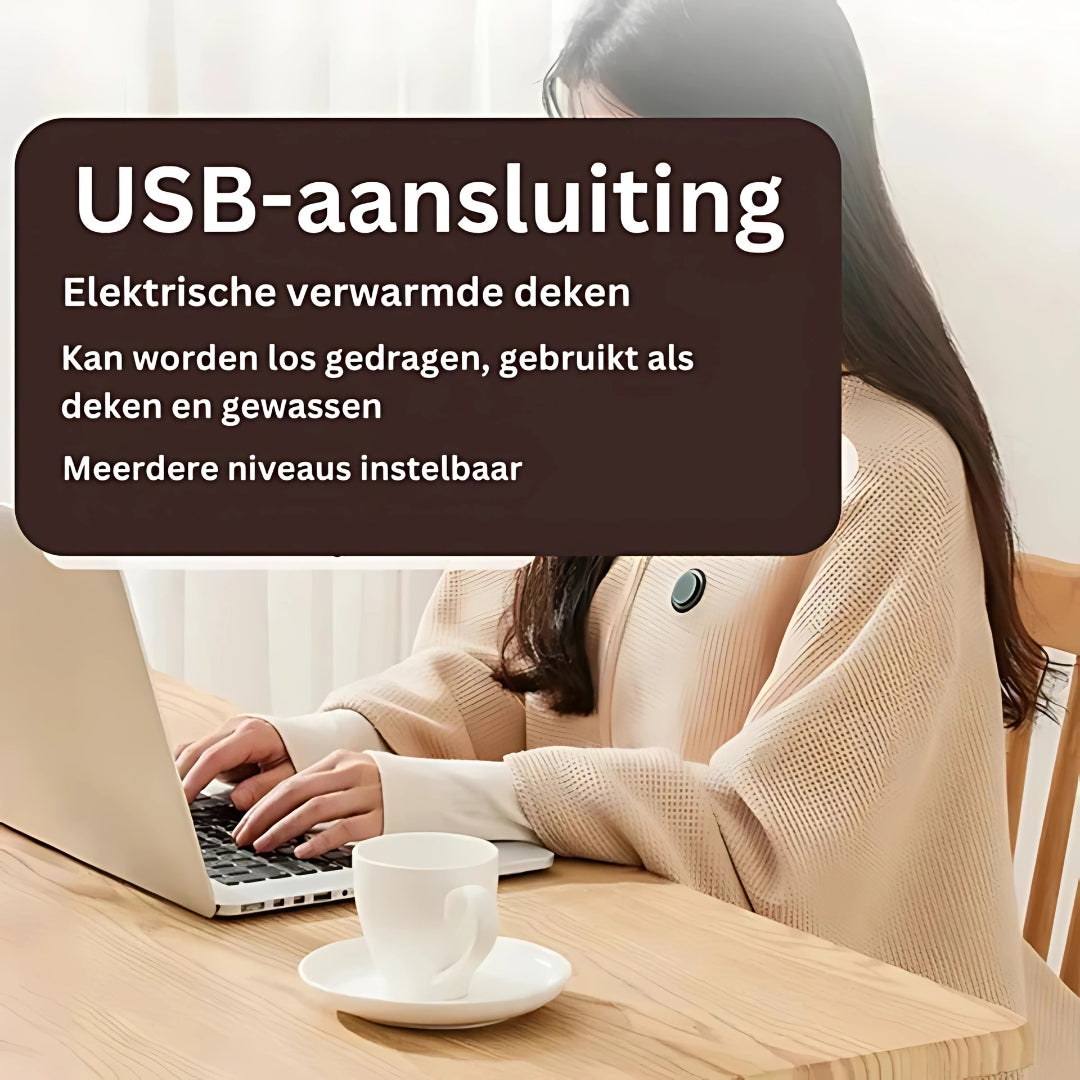 Warme Embrace | Tragbare USB-Heated Schal Decke für Ultimative Wärme