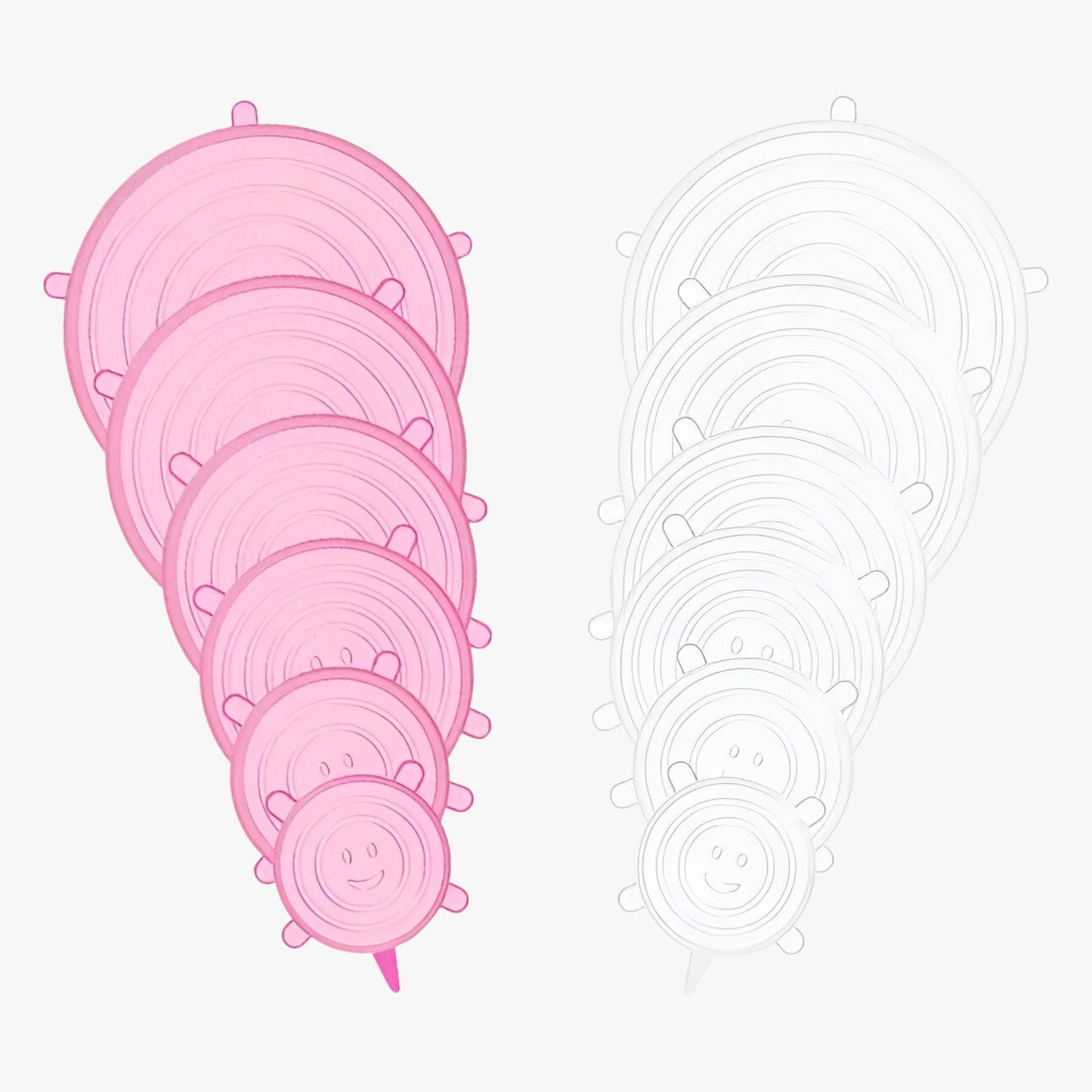 12 Stück Silikon Deckel | Nachhaltige, wiederverwendbare Lebensmitteldeckel