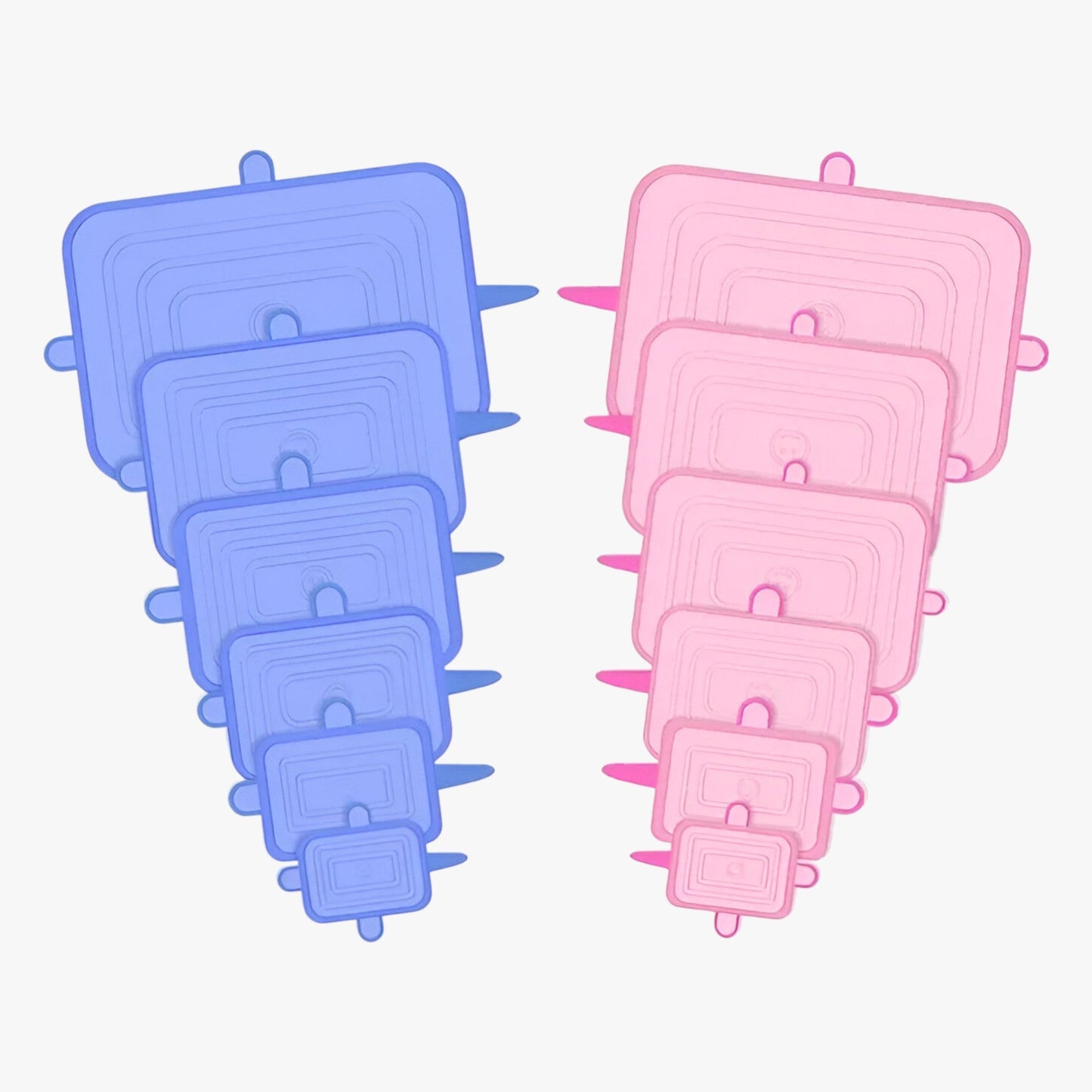 12 Stück Silikon Deckel | Nachhaltige, wiederverwendbare Lebensmitteldeckel