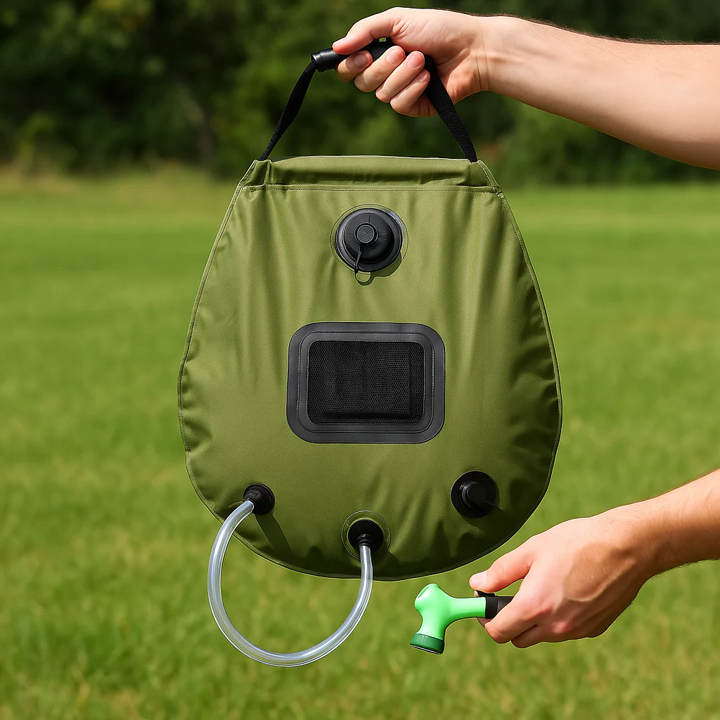 5-Gallonen-Solar-Duschbeutel Tragbare Outdoor-Heißwasserdusche für Camping