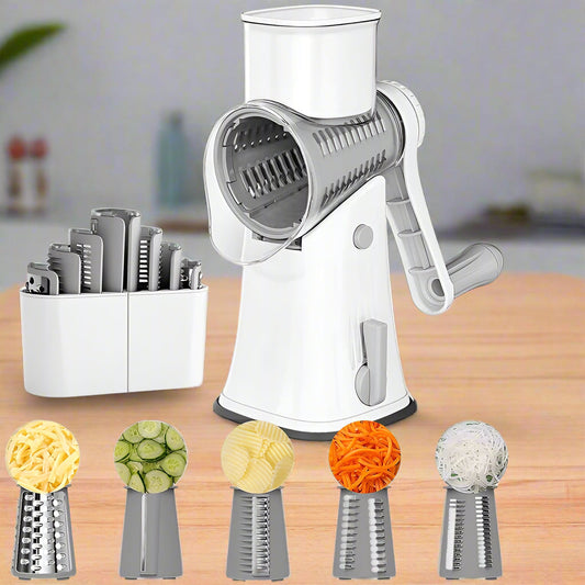 5-in-1 Rotierender Käsehobel - Gemüse-Schneider & Reibe