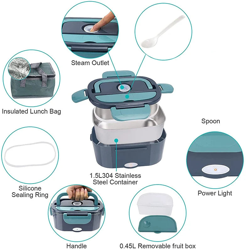 60W Elektrische Lunchbox Lebensmittelwärmer