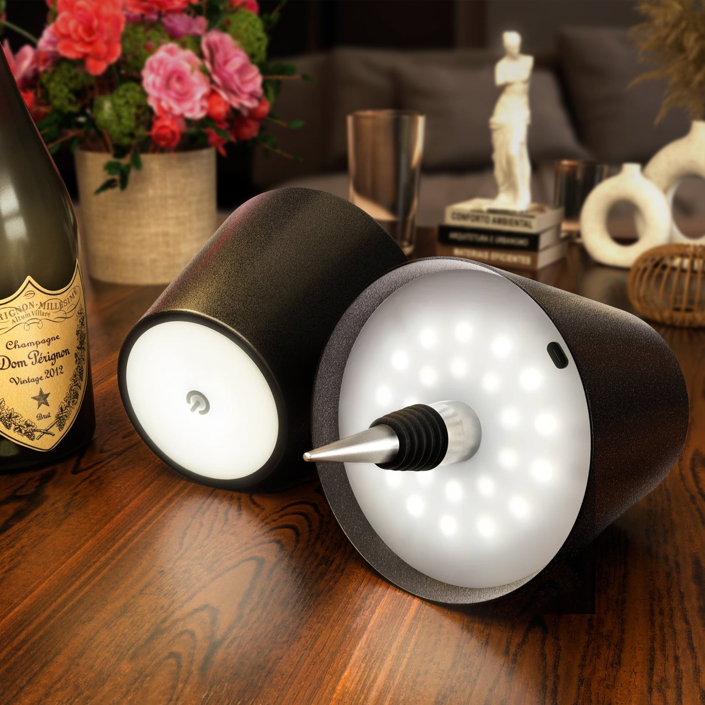ARIA - Flaschenlampe - Tragbare und Stilvolle Beleuchtung