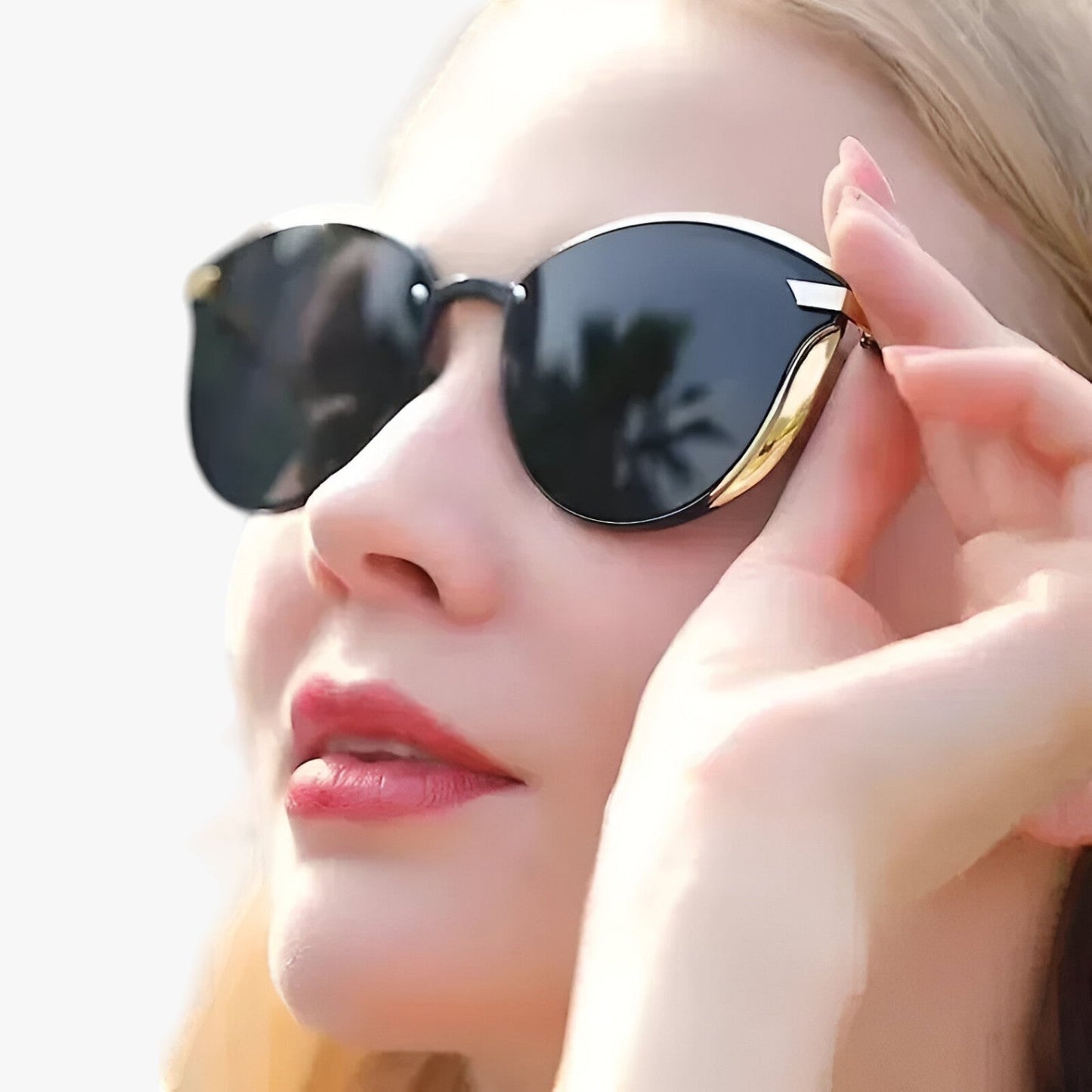 Adelina | Gepolarisierte runde Sonnenbrille – schicke UV-Schutz für Frauen