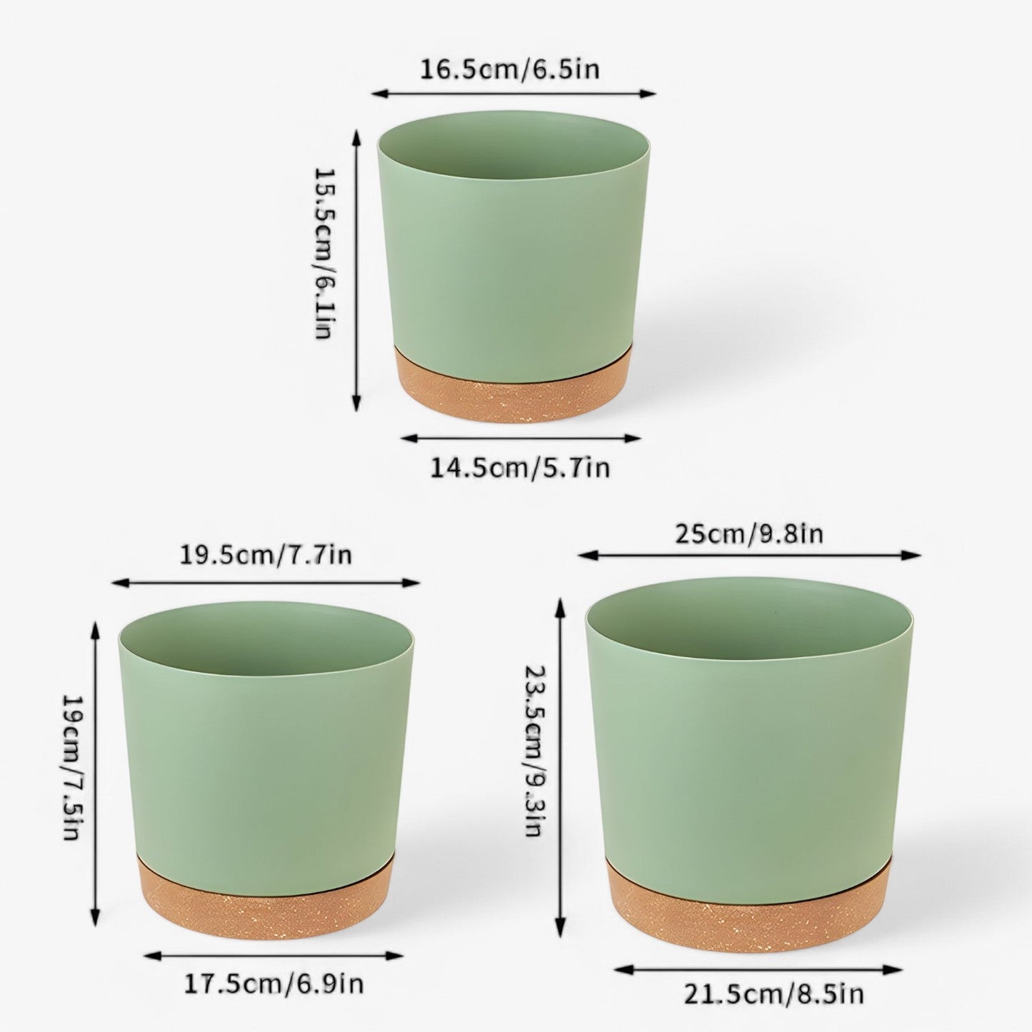 Amancio | Stilvolle Kunststoffblumentopf – mit Drainage für gesundes Wachstum