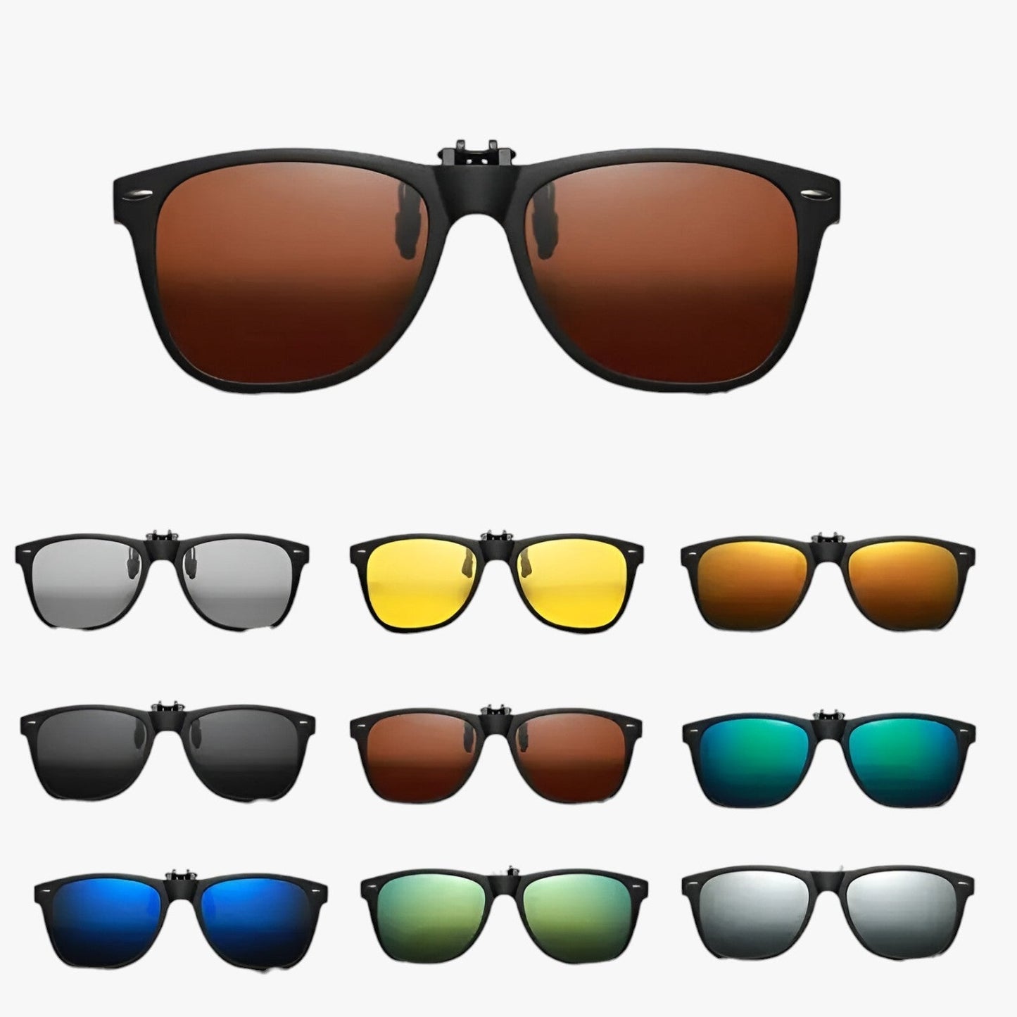 Archer | Flip-Up Polarisierte Fahrbrille – Klar Sicht Tag und Nacht
