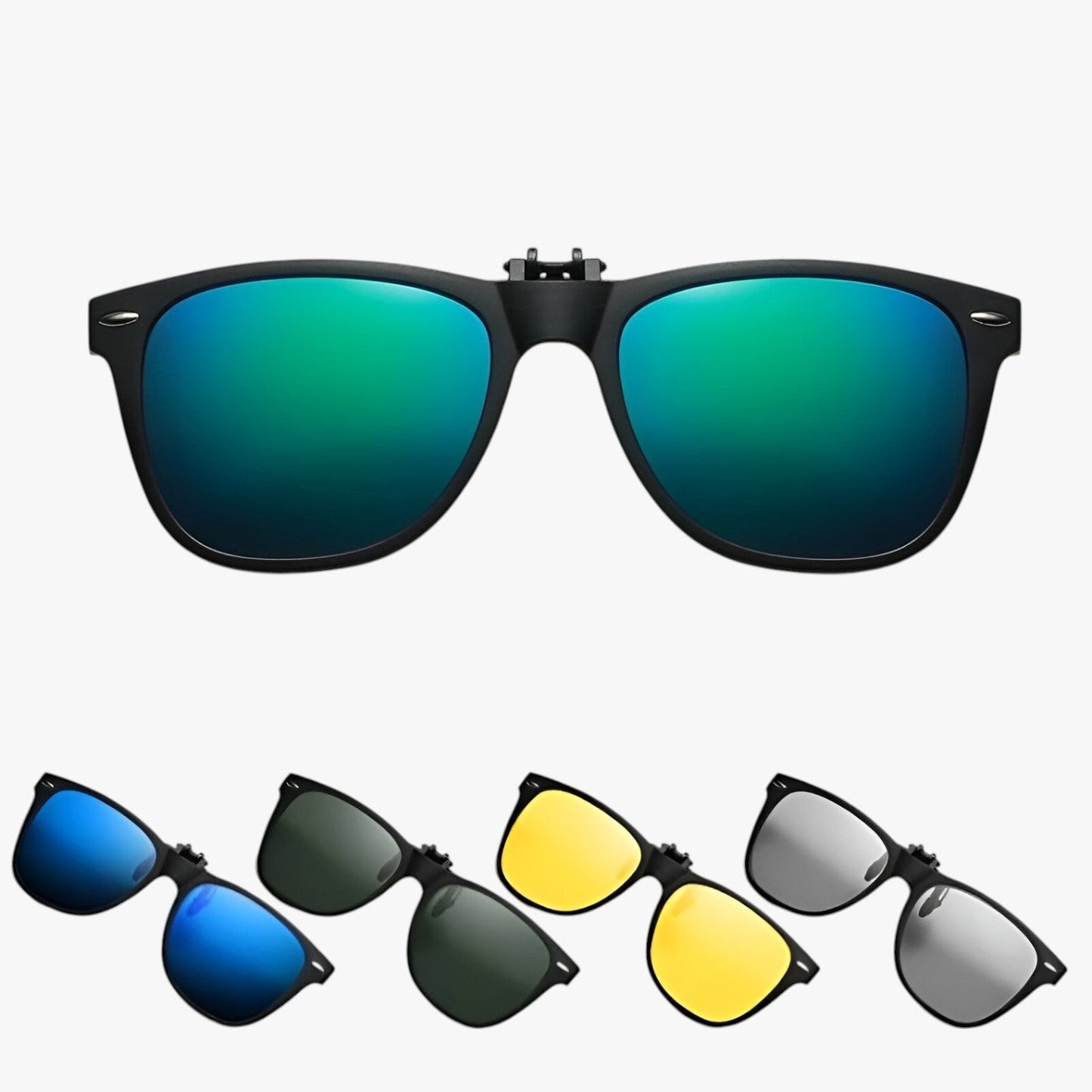 Archer | Flip-Up Polarisierte Fahrbrille – Klar Sicht Tag und Nacht