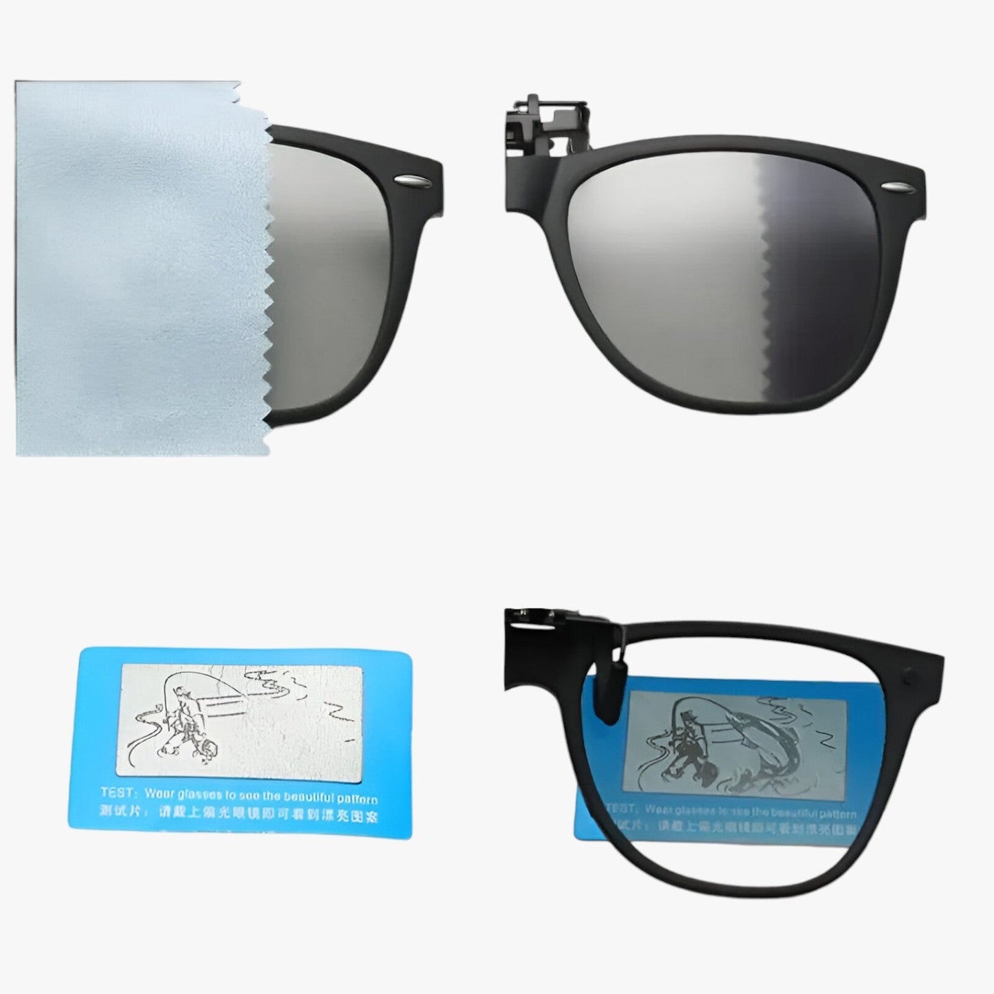 Archer | Flip-Up Polarisierte Fahrbrille – Klar Sicht Tag und Nacht