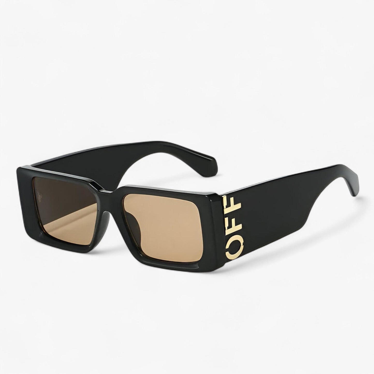 Arielle | Retro-Sonnenbrille mit quadratischem Rahmen und breiten Bügeln