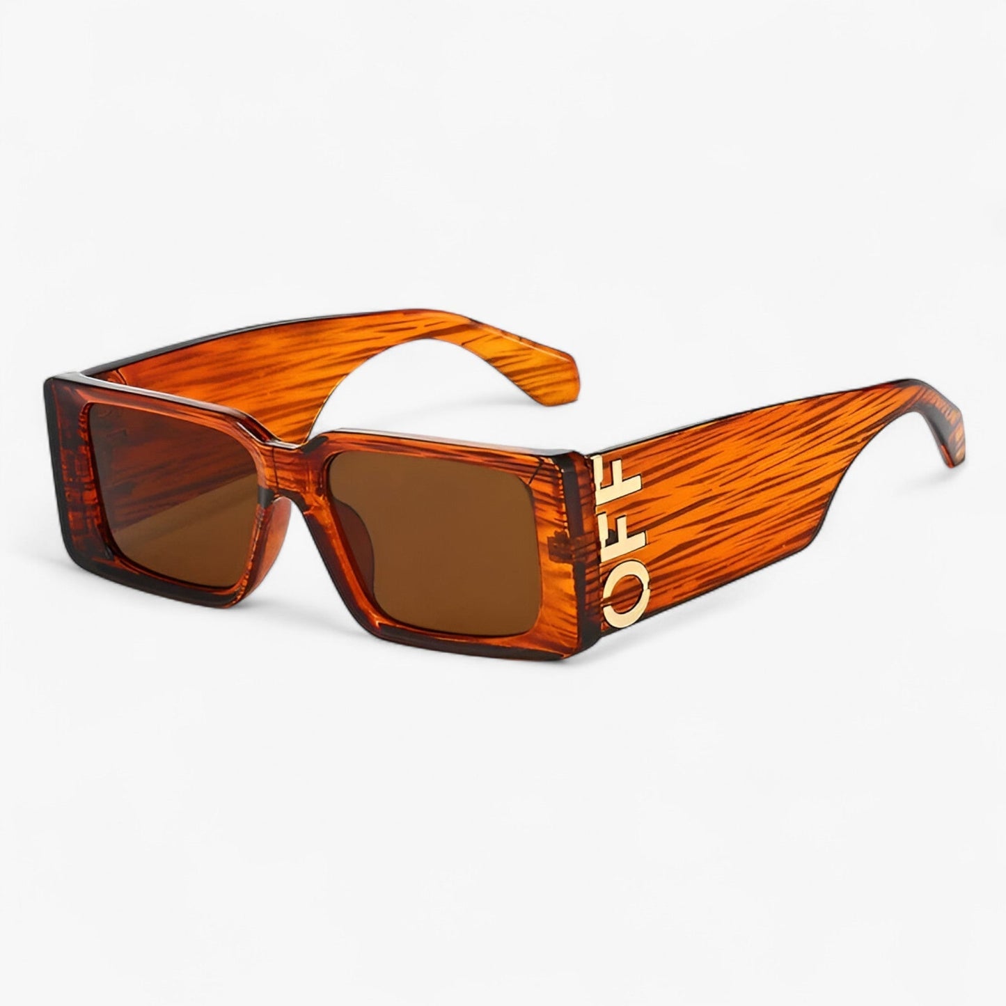 Arielle | Retro-Sonnenbrille mit quadratischem Rahmen und breiten Bügeln