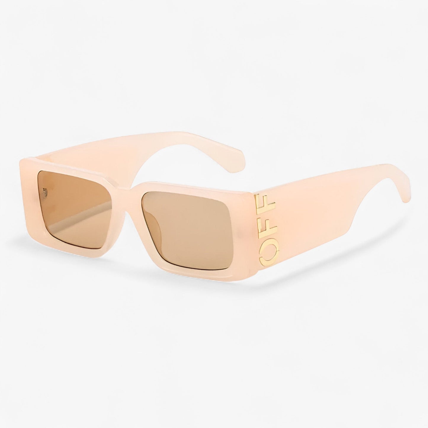 Arielle | Retro-Sonnenbrille mit quadratischem Rahmen und breiten Bügeln
