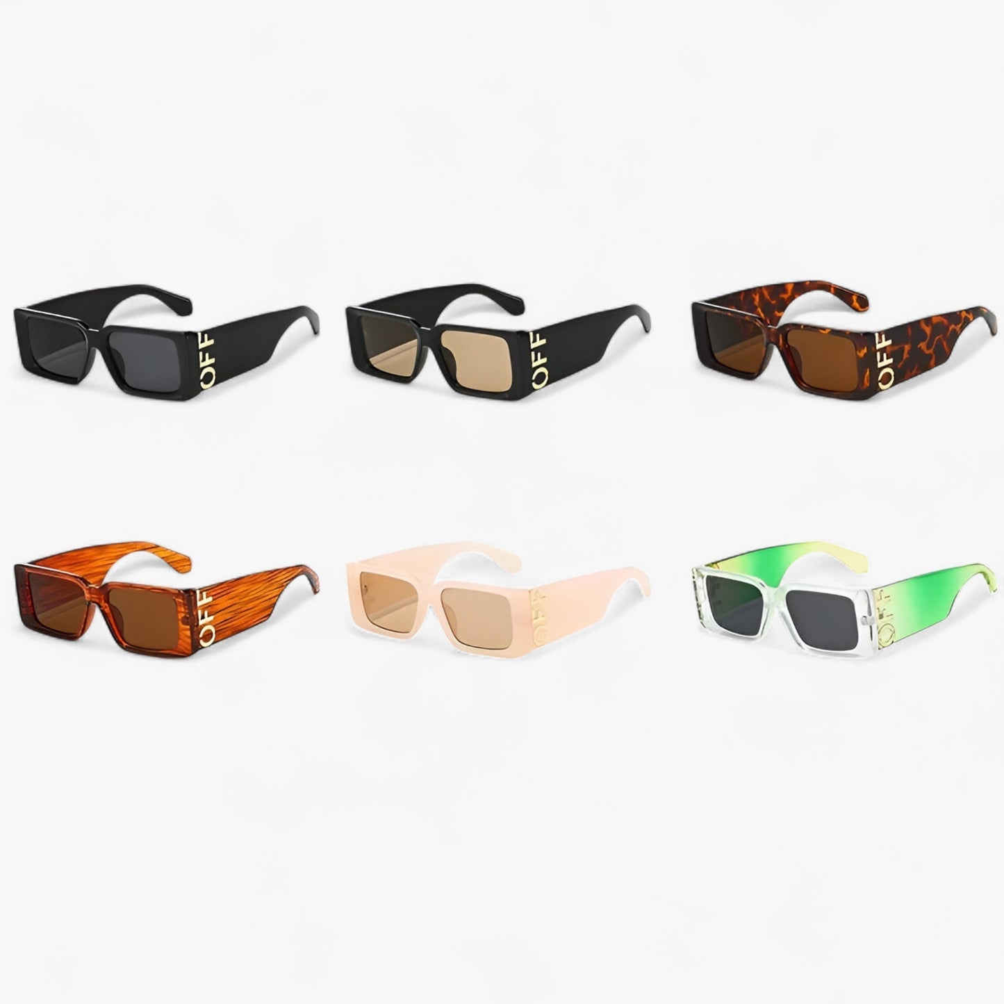 Arielle | Retro-Sonnenbrille mit quadratischem Rahmen und breiten Bügeln