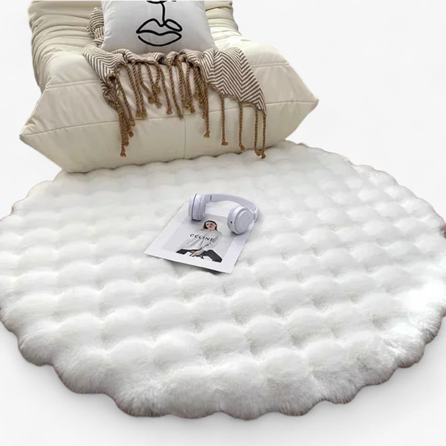 Arionna | Flauschiger rutschfester Teppich für Wohnzimmer und Schlafzimmer