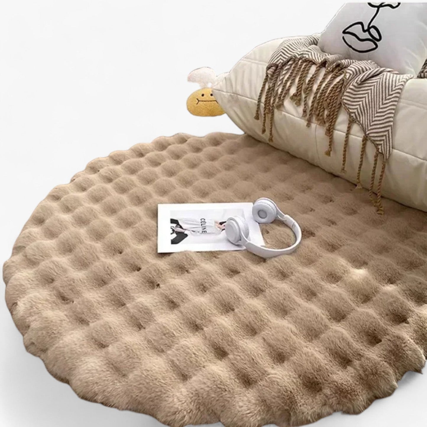 Arionna | Flauschiger rutschfester Teppich für Wohnzimmer und Schlafzimmer