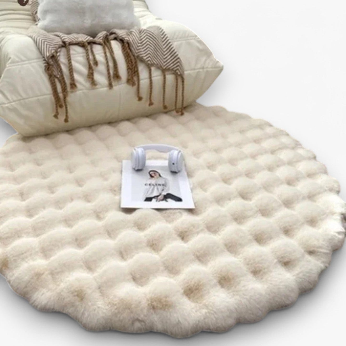 Arionna | Flauschiger rutschfester Teppich für Wohnzimmer und Schlafzimmer