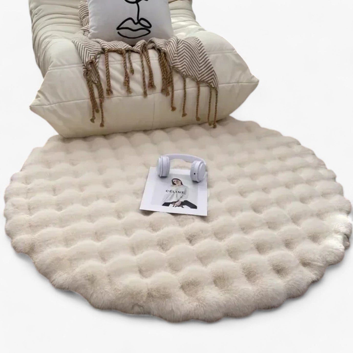 Arionna | Flauschiger rutschfester Teppich für Wohnzimmer und Schlafzimmer