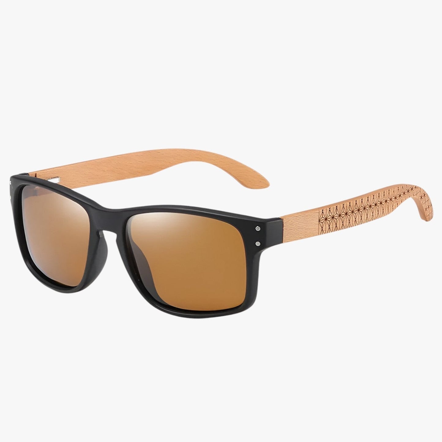 Arjun | Midnite Star Holzsonnenbrille – Stilvoller UV-Schutz für Männer