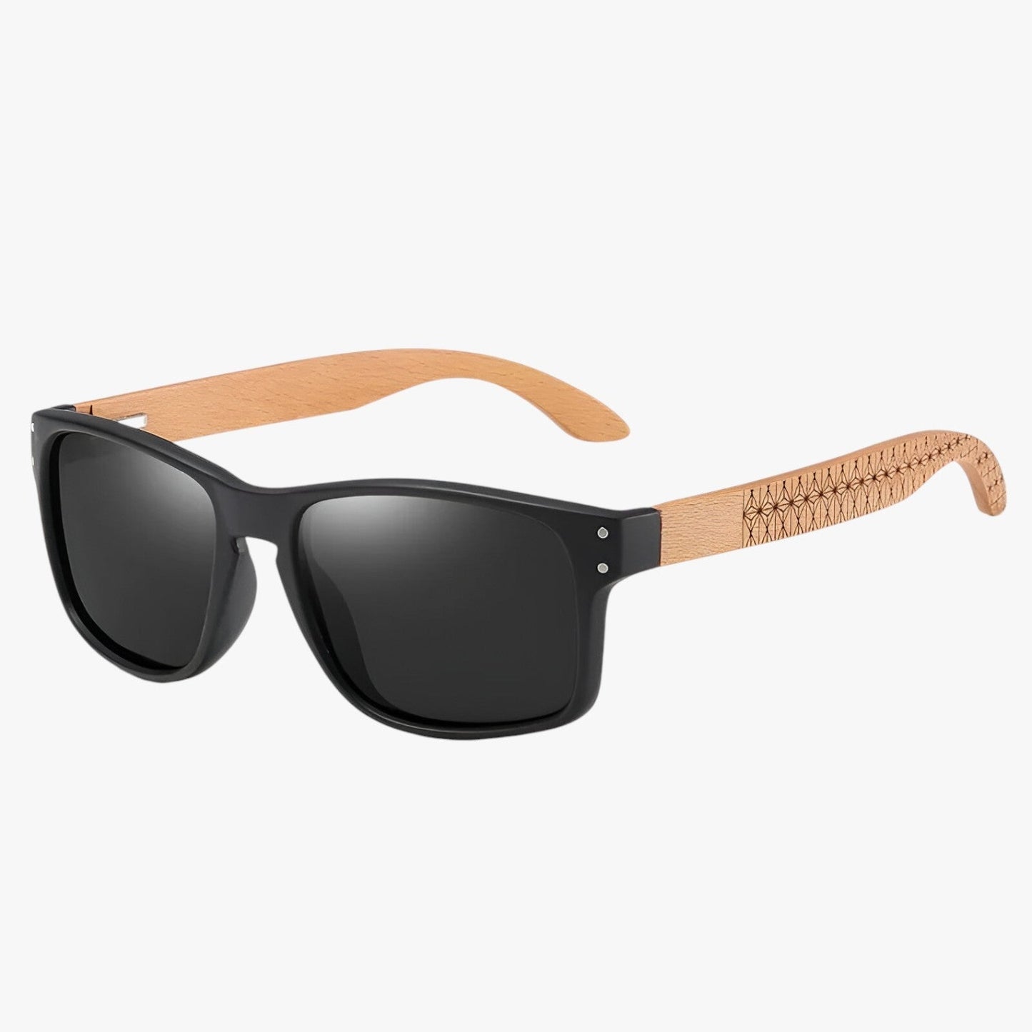 Arjun | Midnite Star Holzsonnenbrille – Stilvoller UV-Schutz für Männer