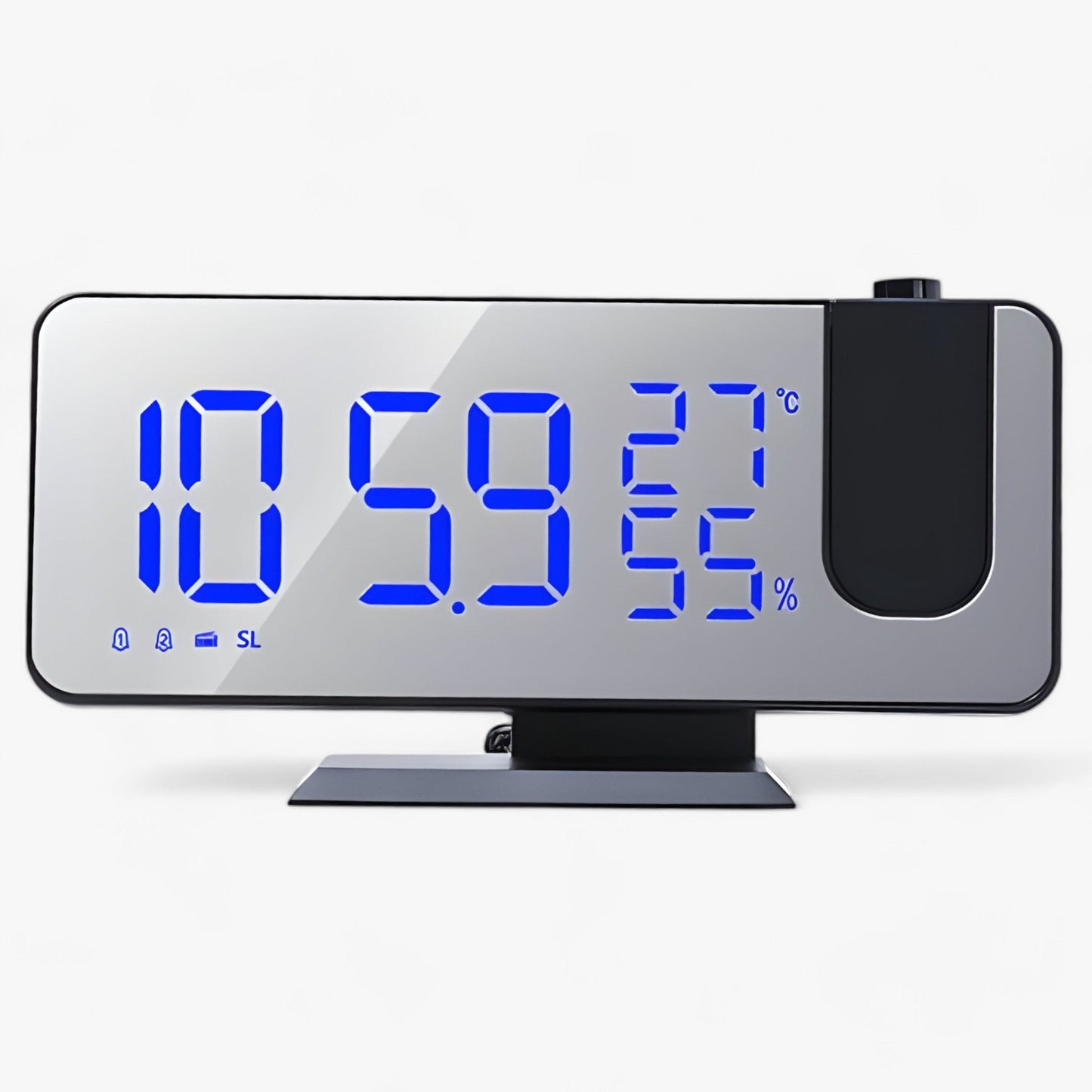 Aton | Intelligente Alarmuhr - FM Radio und LED-Display mit 180° Projektion der Uhrzeit