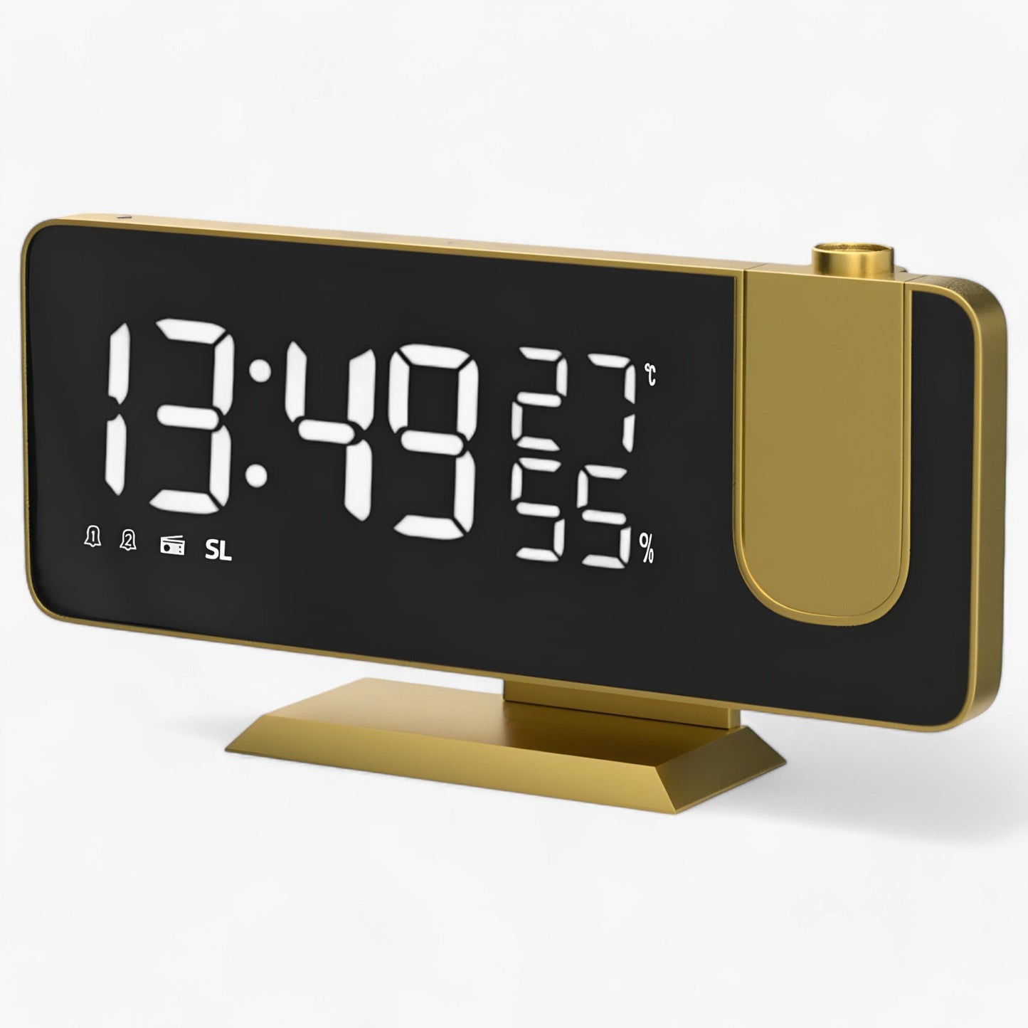 Aton | Intelligente Alarmuhr - FM Radio und LED-Display mit 180° Projektion der Uhrzeit