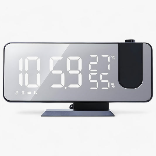 Aton | Intelligente Alarmuhr - FM Radio und LED-Display mit 180° Projektion der Uhrzeit