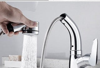 Ausziehbare Armatur für das Badezimmer in Messing Wasserhahn