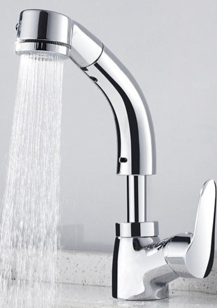 Ausziehbare Armatur für das Badezimmer in Messing Wasserhahn