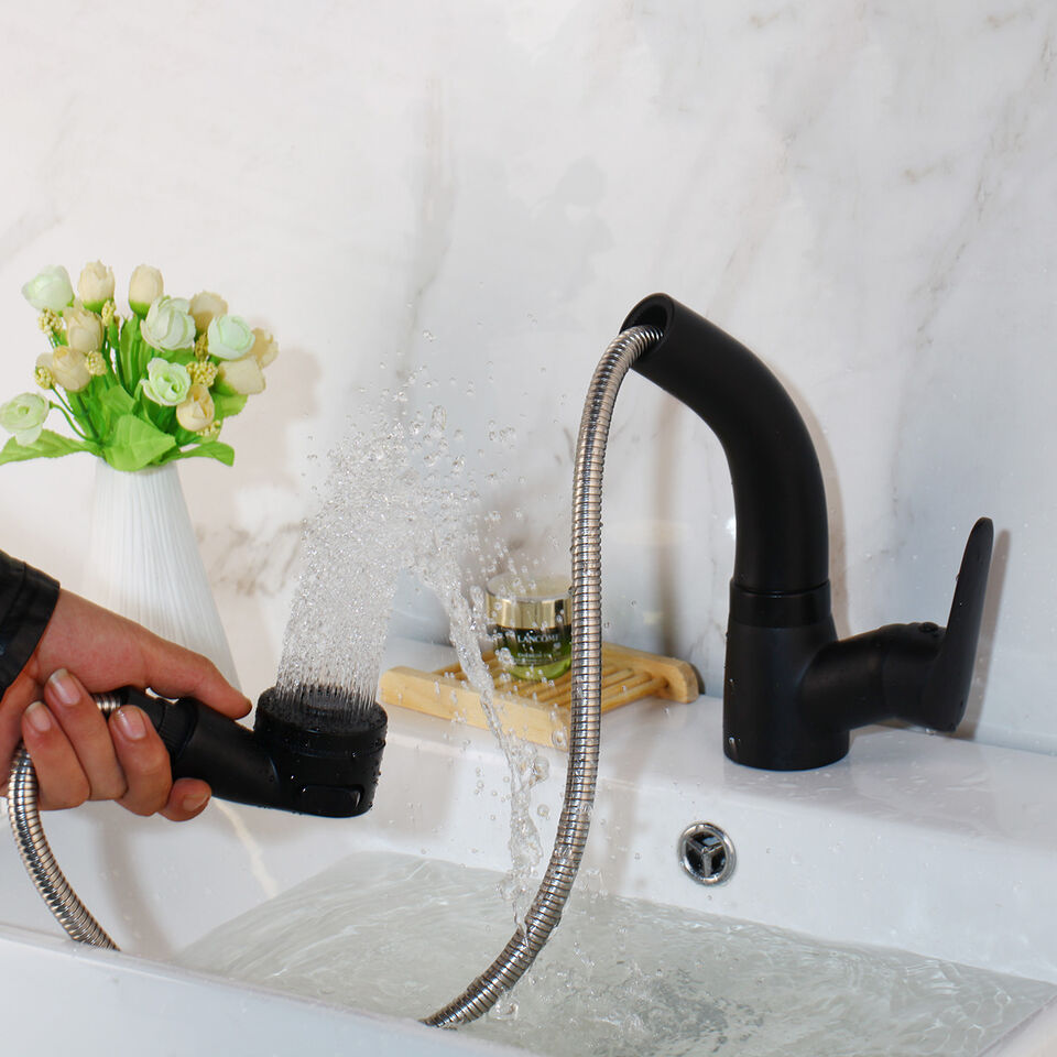 Ausziehbare Armatur für das Badezimmer in Messing Wasserhahn