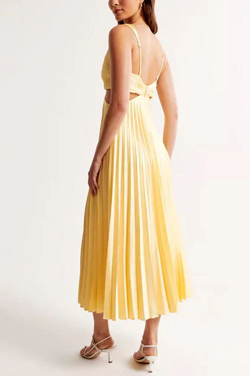 Avery | Elegantes Maxikleid mit V-Ausschnitt und Cut-Outs