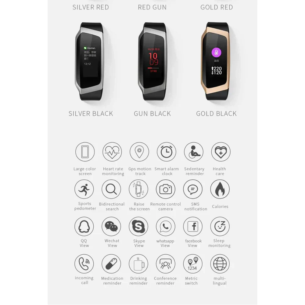 Blutdruck-Smartwatch und Herzfrequenzmonitor