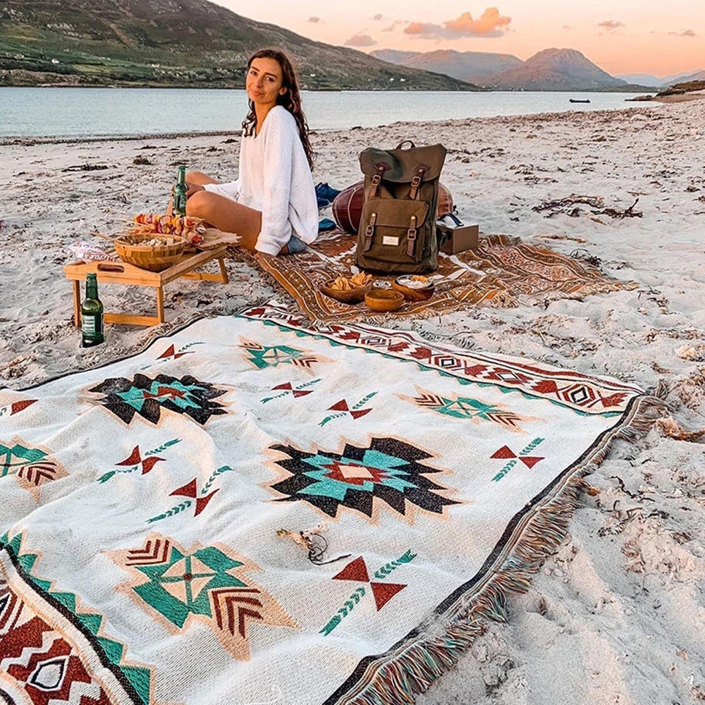 Boho Picknickdecke | Ein modisches Boho-Tuch für deine Outdoor-Aktivitäten