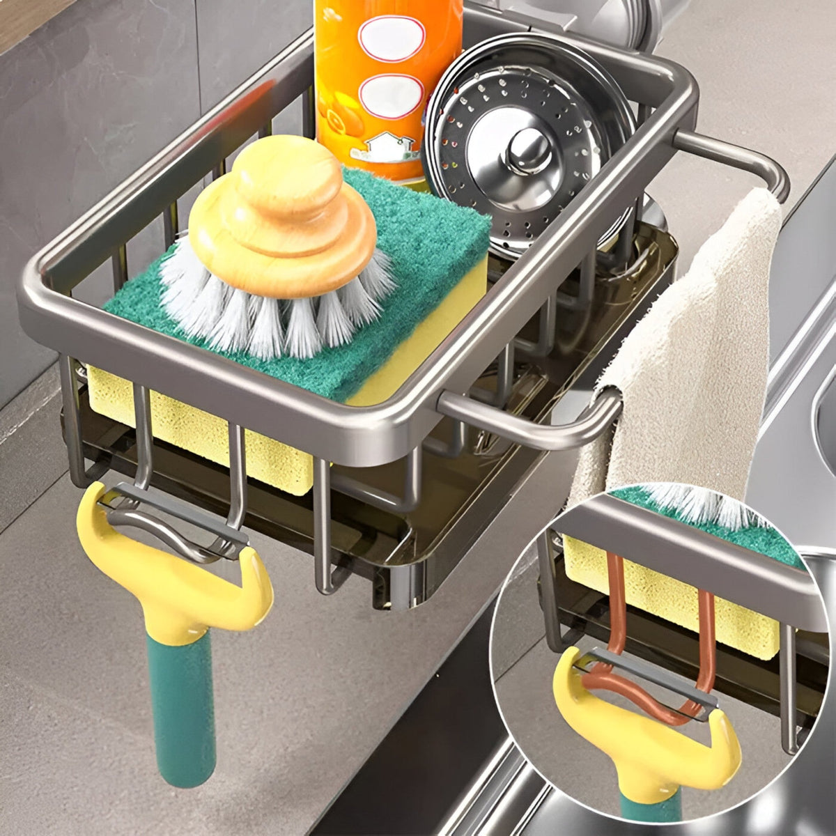 CLEANMATE - Edelstahl Spülbecken Abfluss - Halte deine Küche organisiert