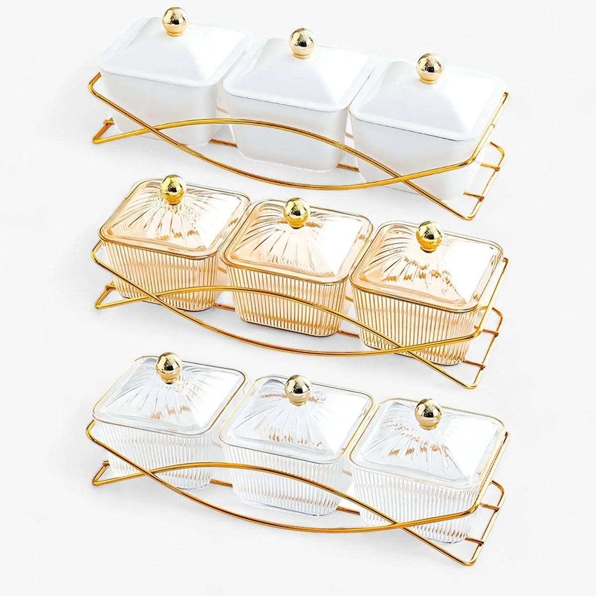 DIVINA | Dessertteller mit Deckel - Stilvolle Aufbewahrung für Desserts und Snacks