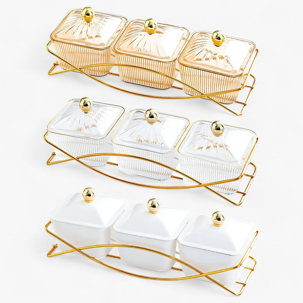 DIVINA | Dessertteller mit Deckel - Stilvolle Aufbewahrung für Desserts und Snacks