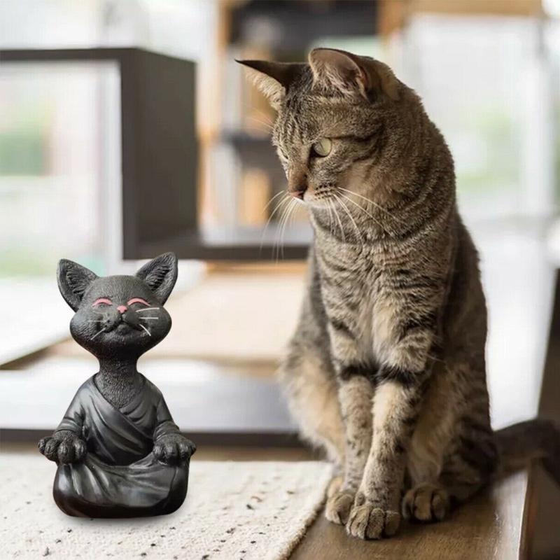 Glückliche Buddha Katze Dekor