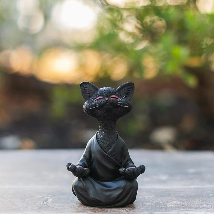 Glückliche Buddha Katze Dekor