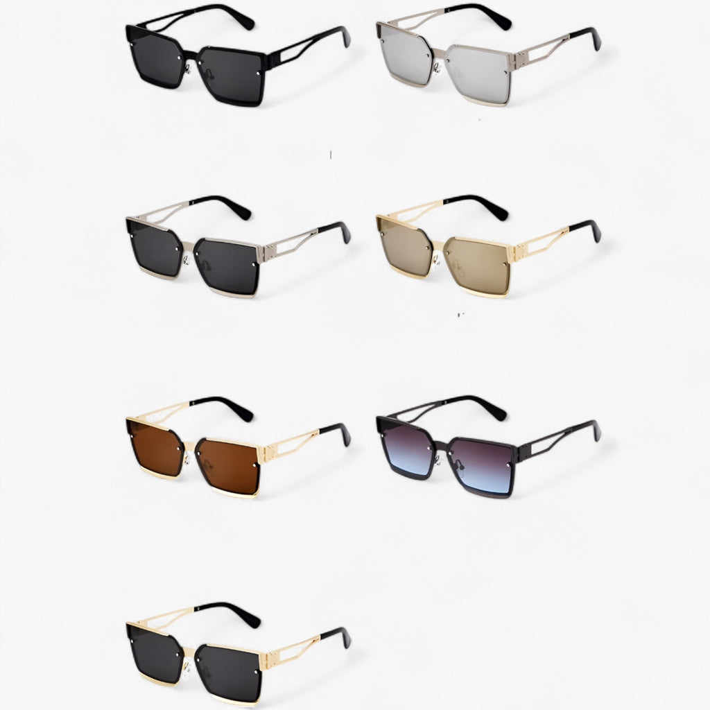 Gregory | Vintage Punk-Sonnenbrille mit quadratischem Metallrahmen