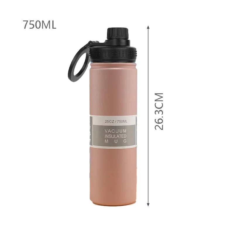 Isolierte Edelstahl-Wasserflasche mit Handyhalter – 750 ml