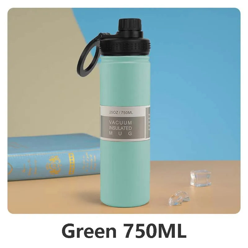 Isolierte Edelstahl-Wasserflasche mit Handyhalter – 750 ml