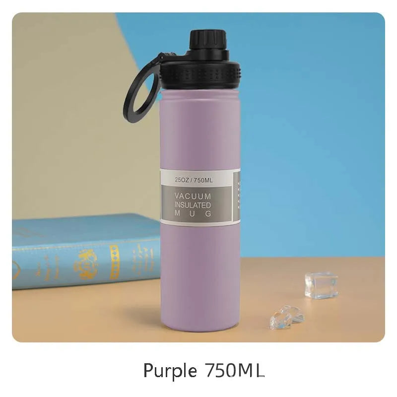 Isolierte Edelstahl-Wasserflasche mit Handyhalter – 750 ml
