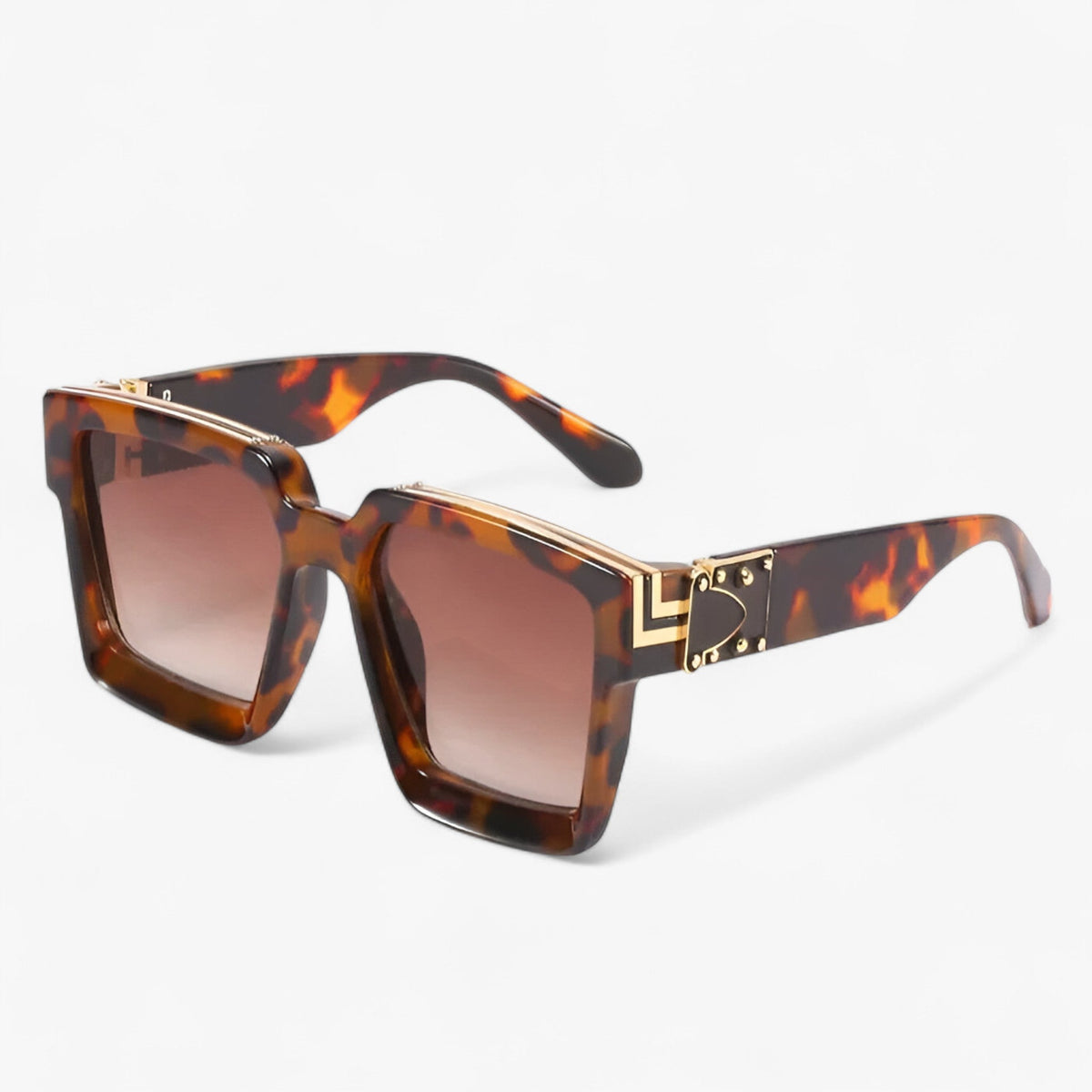 Manuel | Retro rechteckige Sonnenbrille für Männer