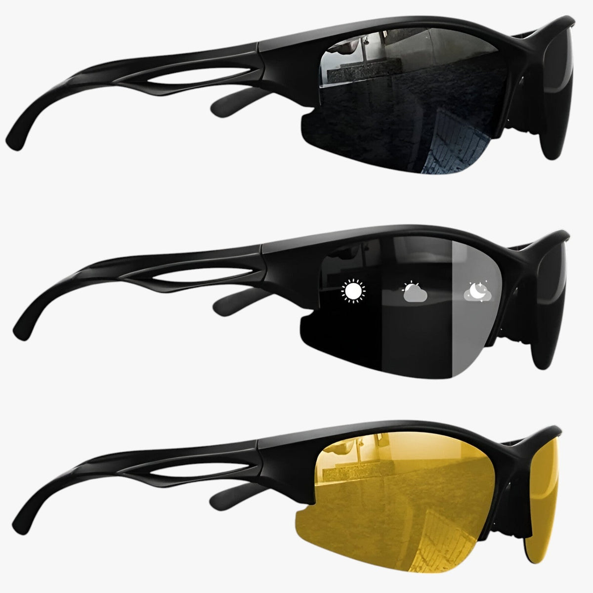 Nestor | Sportliche Halbrahmen-Sonnenbrille - Polarisierte & Farbige Sicht