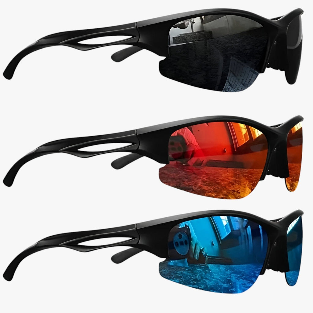 Nestor | Sportliche Halbrahmen-Sonnenbrille - Polarisierte & Farbige Sicht
