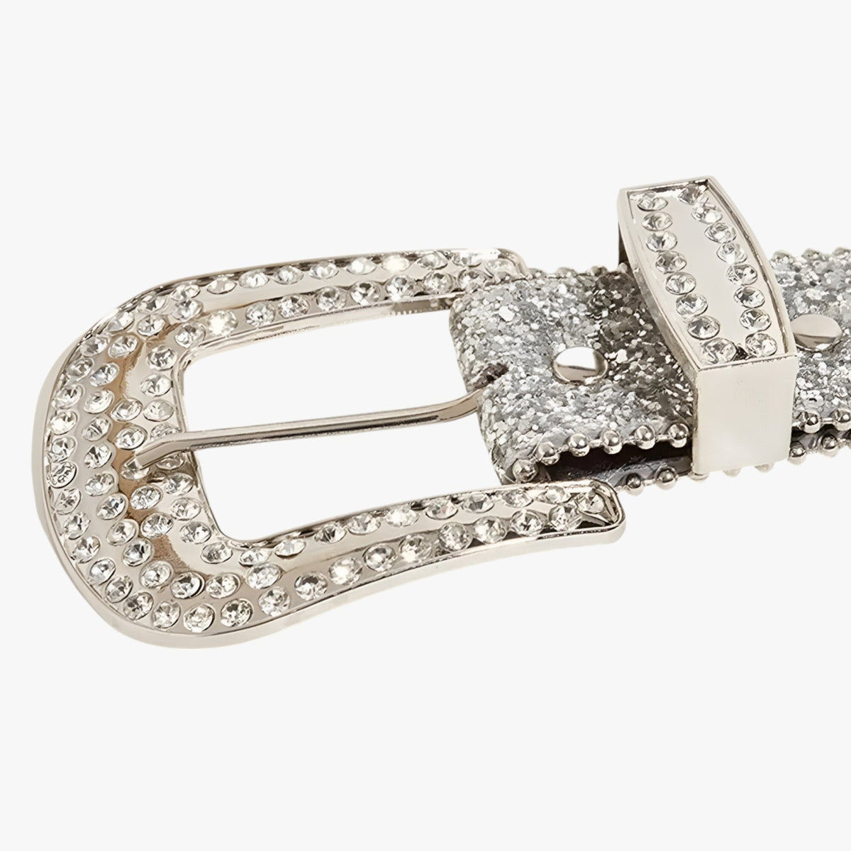 Olivia | Trendy glitzerndes Lederband mit Nieten