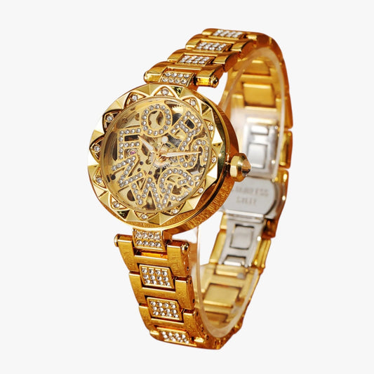 Ana | Luxus Frauen Uhr 2025 Mechanische Eleganz in Stahl und Diamanten 3D