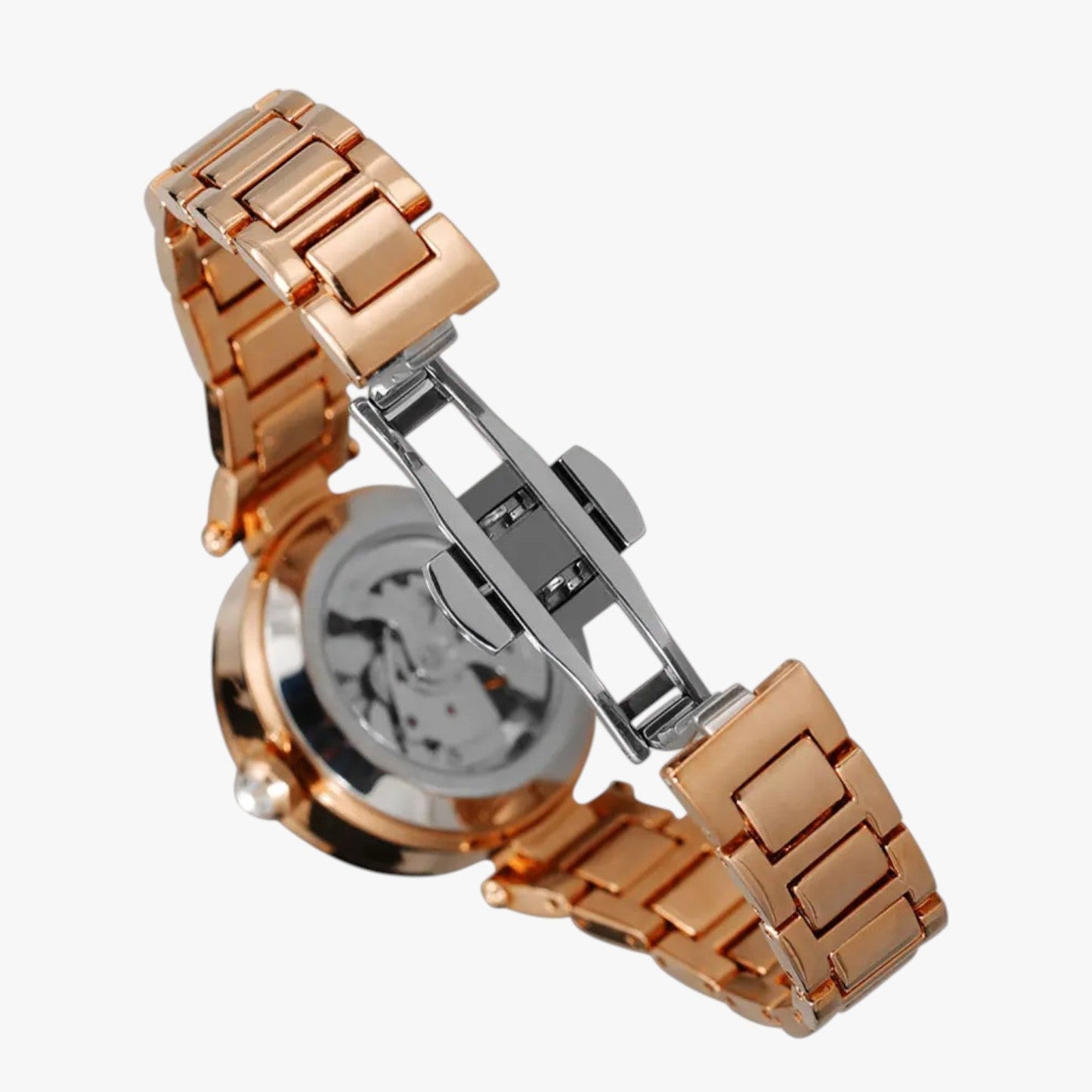 Ana | Luxus Frauen Uhr 2025 Mechanische Eleganz in Stahl und Diamanten 3D