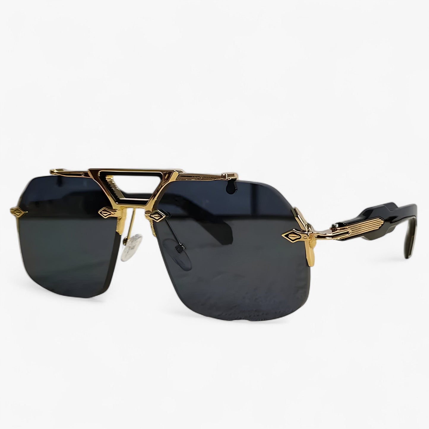Tabb | Übergroße Punk-Metallrandlose Sonnenbrille